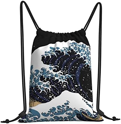 Hizuwky בסגנון יפני סגנון גלים משיכת תרמיל לנשים גברים בנים בנות חיתוך חדר כושר שקית סינץ 'אטום למים ליוגה בספורט חוף