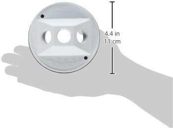 Hubbell 5197-6 פעמון עגול מנורה כיסוי לבן