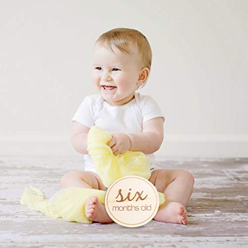 קיסאנג ' ל 12 יחידות עץ חודשי כרטיסי יילוד מיילסטון תינוק מתנה סטי תינוק ראשון שנה צמיחת צילום