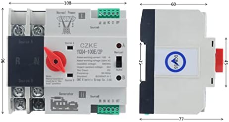 MOPZ YCQ4-100E/2P 63A 100A DIN Rail ATS כוח כפול מתג העברה אוטומטי מתג בורר חשמלי מתגי כוח ללא הפרעה