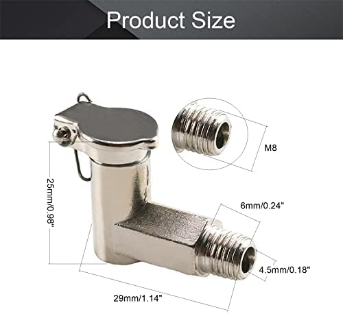 OTHMRO 1 pcs M8 × 1 מתקן שמן מכונה חלק חוט כובע קפיץ כובע שמן כוסות שמן אלומיניום סגסוגת שמן כוס שמן שמן שמן מכונת מכונת מכונה אביזרי מחדרת המנוע לטון כסף מנוע