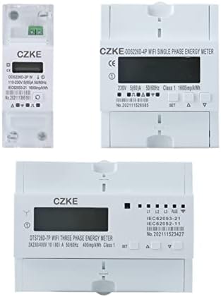 Anzoat שלב יחיד 220V 50/60Hz 65a DIN מסילה WiFi WiFi חכם מד אנרגיה צג Monitor KWH Meter Wattmeter