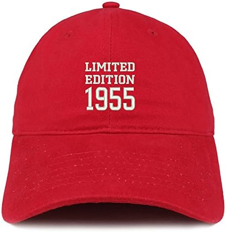 טרנדי הלבשה חנות מהדורה מוגבלת 1955 רקום מתנת יום הולדת מוברש כותנה כובע