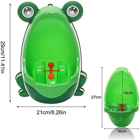 זיה3 חמוד צפרדע בסיר אימון המשתנה,קיר-תלוי צפרדע קריקטורה עיצוב עם מצחיק מכוון יעד ילדים המשתנה, מושלם עבור שירותים הדרכה עבור בנים בין הגילאים 1 ו 6 שנים-ירוק כהה