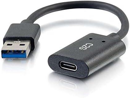 C2G 6in USB-C נקבה ל- USB-A סופר-סופרספי מהירות USB 5GBPS ממיר מתאם