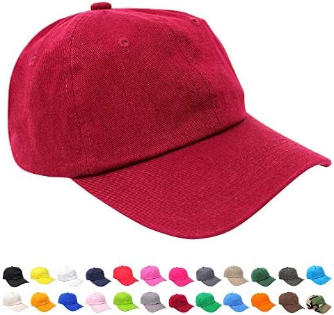 כובע דרך סיטונאי 12-חבילה בייסבול כובע מתכוונן גודל רגיל ריק כל כותנה מוצק צבע אבא כובע