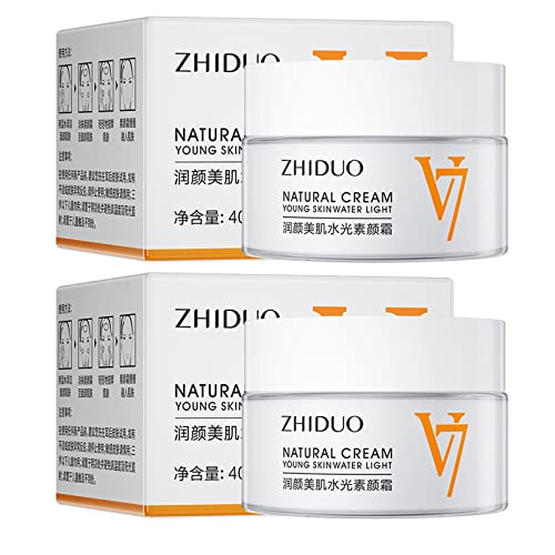 Slifthistle Zhiduo שמנת טבעית אור צעיר אור מים, קרם גוון לחות, גוון שמנת קוריאנית, קוריאנית, קרם לחות קוריאני, קרם פנים V7 לכל סוג הפנים של סוג העור קרם לחות פנים