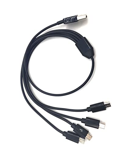 Halokny Micro USB כבל 4 בכבל טעינה 1 - USB 2.0 עד ארבעה מתאם מיקרו USB כבל מתאם כבל סנכרון מיקרו USB פיצול כבל טעינה