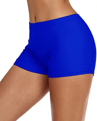 מכנסי שחייה לנשים מכנסיים קצרים לוח נמתחים מכנסי טנקיני מוצקים מכנסי בגד ים ספורט