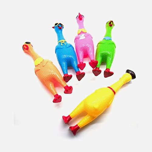 צעצועים 5 צורחים צורחים סוחטים צורחים עוף צועק צעצועים כלבי עוף גומי סוחט צעצוע עוף עוף מצחיק