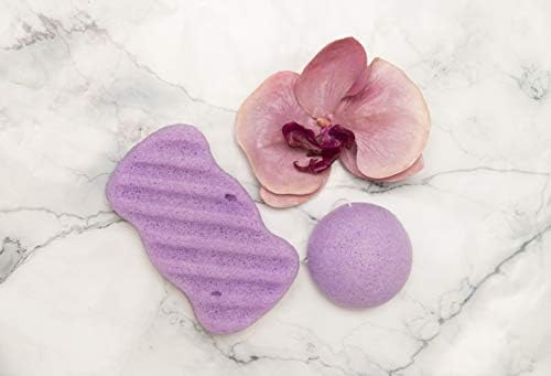 Nori Konjac Sponge Body Lavender/Fiber טבעי/לכל סוגי העור/ניקוי ופילינג את העור/השימוש היומי/רוטיין לטיפול בעור