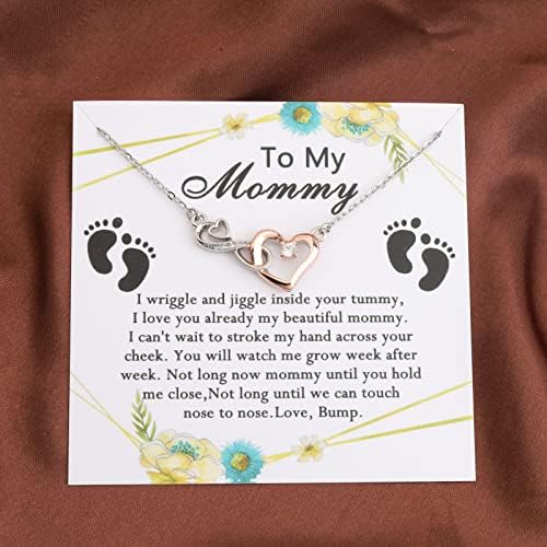 אמא להיות מתנה חדש אמא שרשרת הודעה כרטיס תכשיטי בפעם הראשונה אמא הריון מתנה תינוק בליטה מתנות