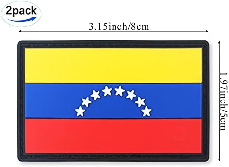 תיקון דגל Venezuela Venezuela תיקון טקטי וונצואלי - וו גומי PVC וכתם אטב לולאה