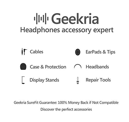 Geekria Type-C אוזניות באוזן כבל מטען מהיר קלוע, תואם למרשל מינור III, מינור ANC, מטען מצב II, USB ל- USB-C החלפת כוח טעינה קצרה